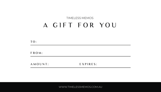 Timeless Memos Gift Card