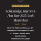 Class 2. Focus Workbook: Acknowledge, Improve & Plan Your 2026 Goals